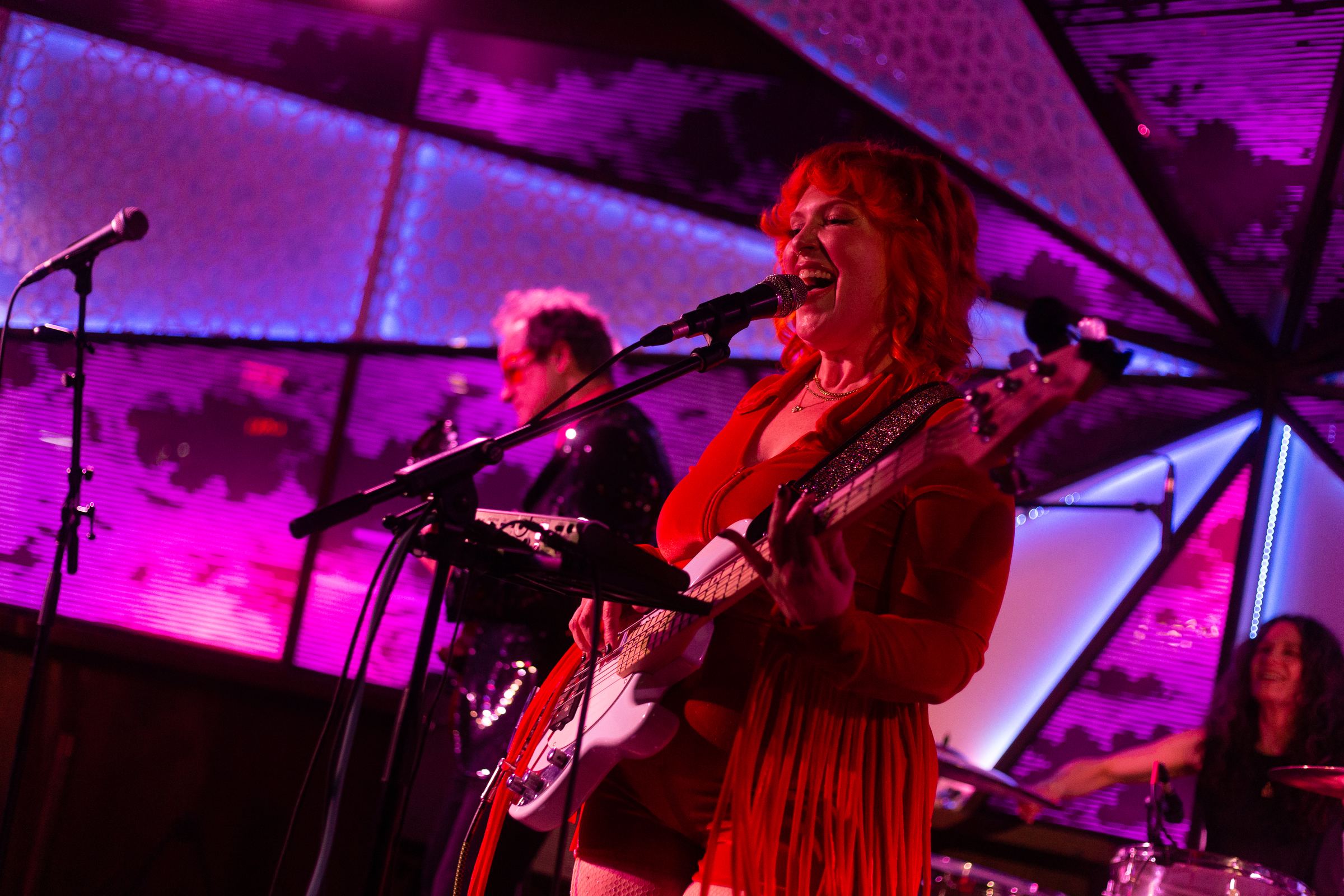 Lipstick Driver performing live on stage